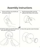 Könnyen felszerelhető szívókorongos akasztók zuhanyhoz