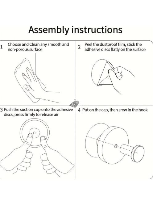 Könnyen felszerelhető szívókorongos akasztók zuhanyhoz