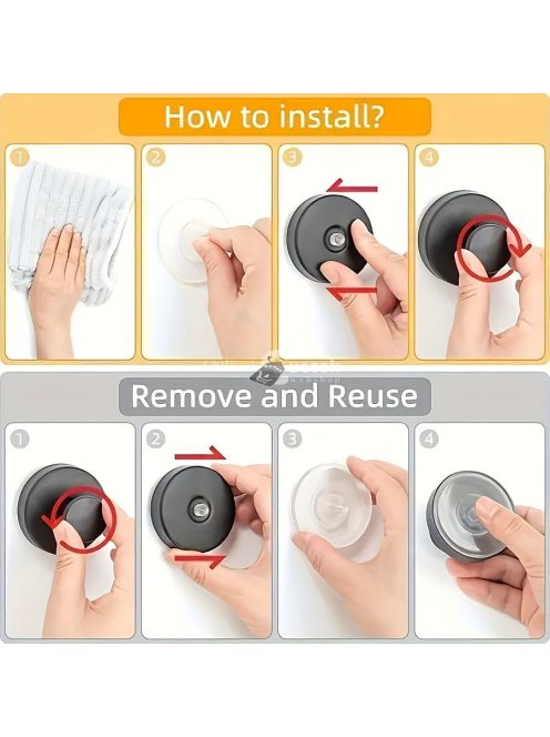 Könnyen felszerelhető szívókorongos akasztók zuhanyhoz