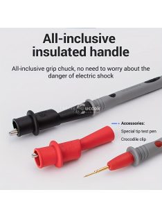 1pár Szilikon Gumi Dupla Szigetelt Krokodil Tesztcsipesz