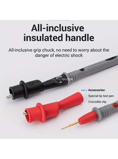 1pár Szilikon Gumi Dupla Szigetelt Krokodil Tesztcsipesz