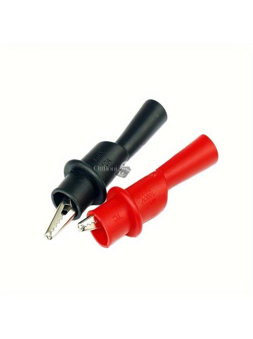 1pár Szilikon Gumi Dupla Szigetelt Krokodil Tesztcsipesz