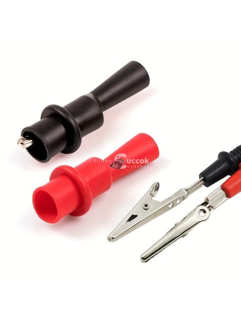 1pár Szilikon Gumi Dupla Szigetelt Krokodil Tesztcsipesz