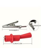 1pár Szilikon Gumi Dupla Szigetelt Krokodil Tesztcsipesz