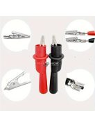 1pár Szilikon Gumi Dupla Szigetelt Krokodil Tesztcsipesz