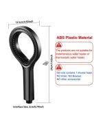 Cső Nélküli 1 Műanyag Gyűrűs Magasnyomású Zuhanyfej