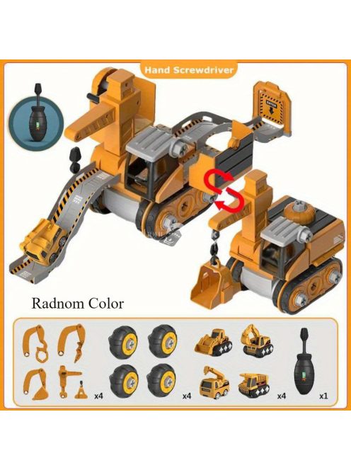 4 az 1-ben szétszerelhető és összeszerelhető mérnöki járműmodell