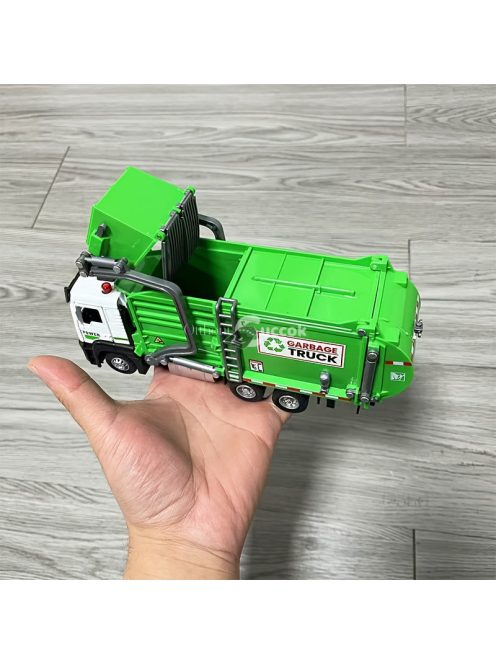 Realisztikus kukásautó játék szett szemeteskukával és oktató kártyákkal