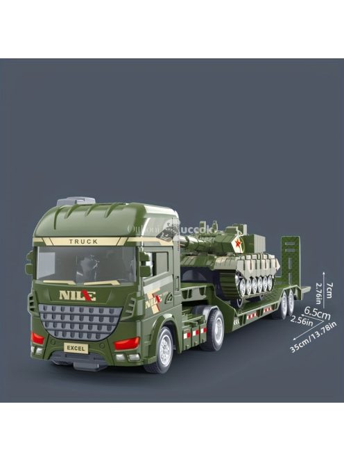 Tankot szállító teherautó játékkészlet