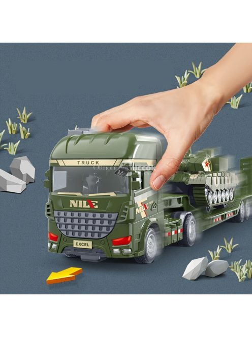 Tankot szállító teherautó játékkészlet