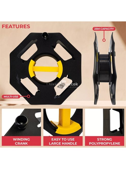 Lakókocsi Kültéri Vezetékrendező Görgő Tároló