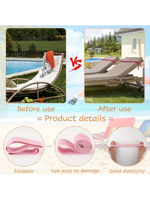 6 db vastagabb szilikon törölközőszalag strand székekhez