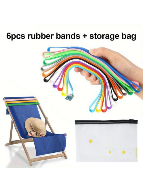 6 db vastagabb szilikon törölközőszalag strand székekhez