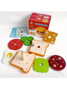 Szórakoztató fa szendvics készítő kirakó