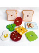 Szórakoztató fa szendvics készítő kirakó