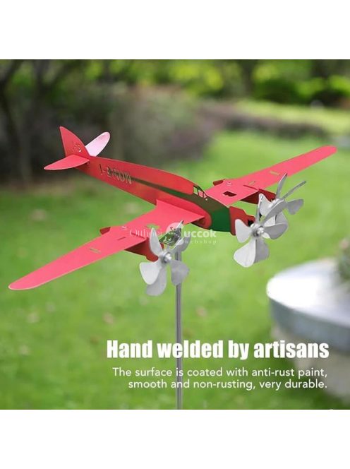 Fém repülőgép kerti szélkakas