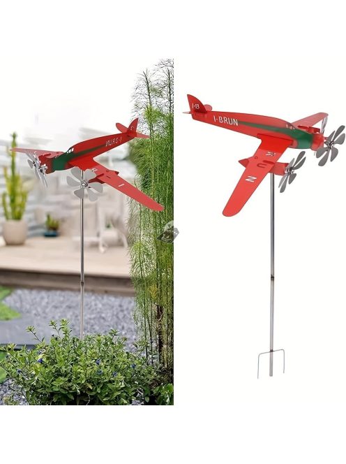 Fém repülőgép kerti szélkakas