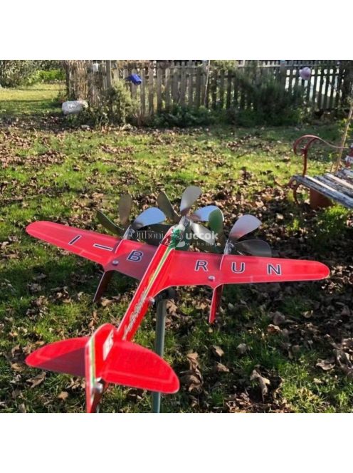 Fém repülőgép kerti szélkakas