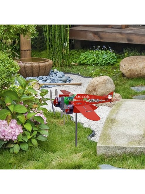 Fém repülőgép kerti szélkakas