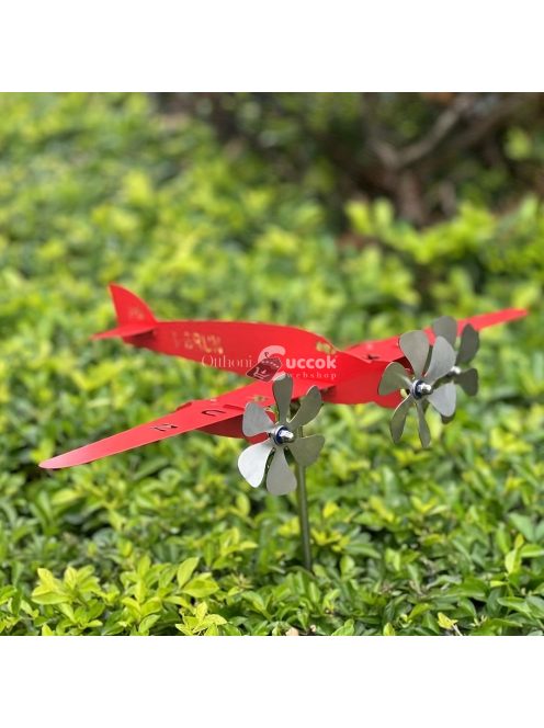 Fém repülőgép kerti szélkakas