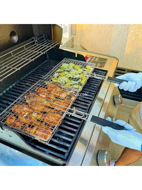 Rozsdamentes Acél BBQ Grillkosár