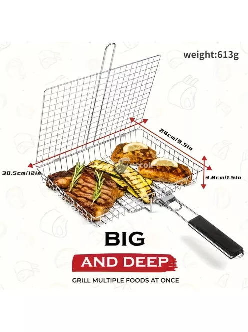 Rozsdamentes Acél BBQ Grillkosár