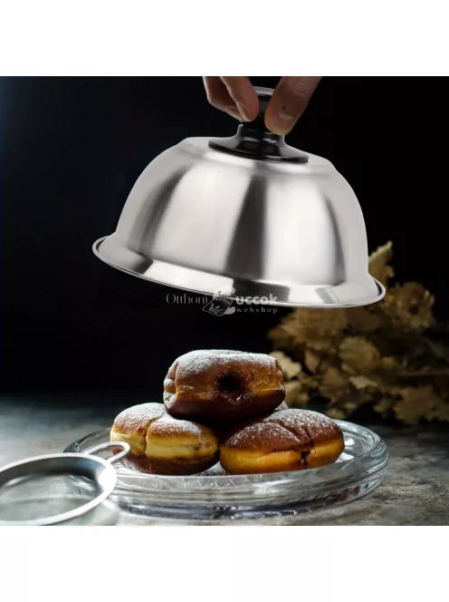 2 darab Rozsdamentes Acél Burger Fedő