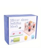 Fa geometriai alakú tükör építőkockák - Fejleszd a térlátást és a logikai készségeket puzzle játékkal