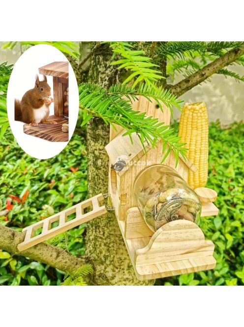 Mókus etető ház létrával