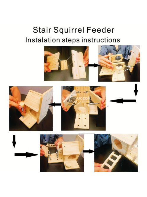 Mókus etető ház létrával