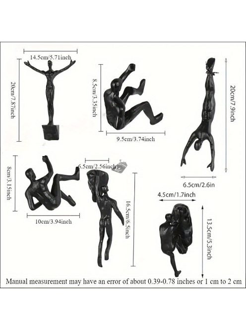 6 darabos sziklamászó szobor