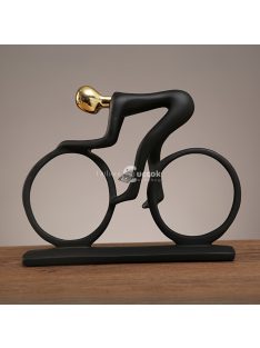 Modern, absztrakt, kerékpáros szobor
