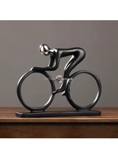 Modern, absztrakt, kerékpáros szobor