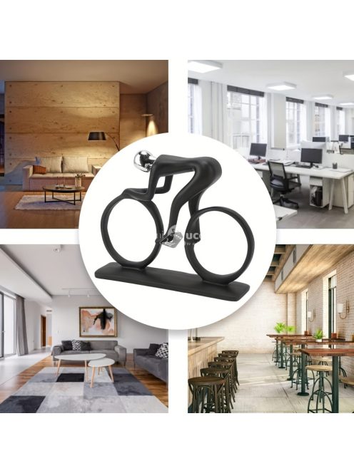 Modern, absztrakt, kerékpáros szobor