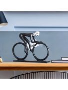 Modern, absztrakt, kerékpáros szobor