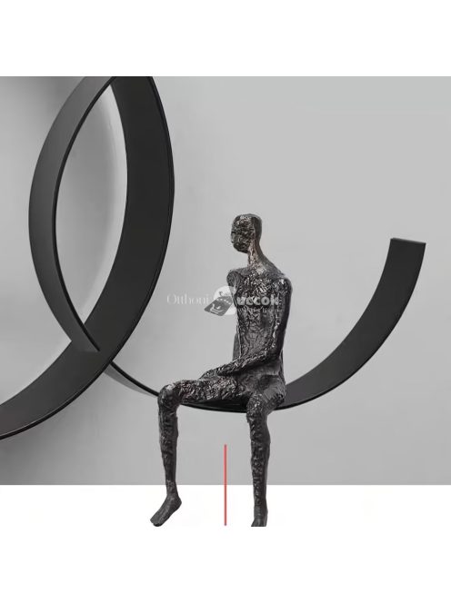 Vintage stílusú gyanta szobor, falra szerelhető művészeti dekoráció nappaliba