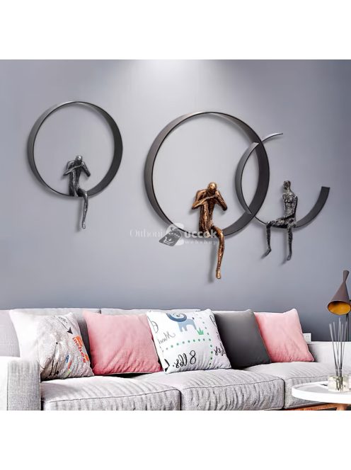 Vintage stílusú gyanta szobor, falra szerelhető művészeti dekoráció nappaliba