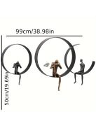 Vintage stílusú gyanta szobor, falra szerelhető művészeti dekoráció nappaliba