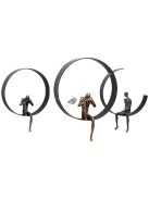 Vintage stílusú gyanta szobor, falra szerelhető művészeti dekoráció nappaliba