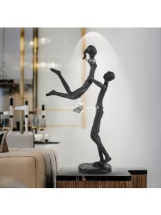 Elegáns Fekete Fém Szerelmes Szobor