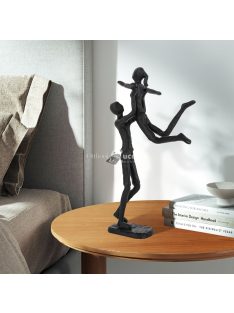 Elegáns Fekete Fém Szerelmes Szobor