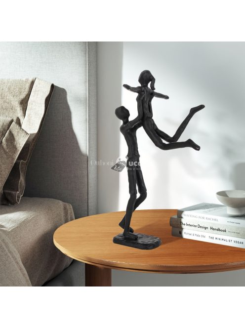 Elegáns Fekete Fém Szerelmes Szobor