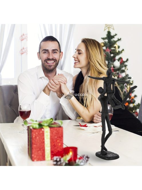 Elegáns Fekete Fém Szerelmes Szobor