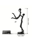 Elegáns Fekete Fém Szerelmes Szobor