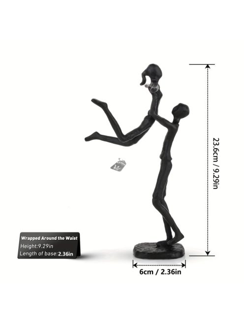 Elegáns Fekete Fém Szerelmes Szobor