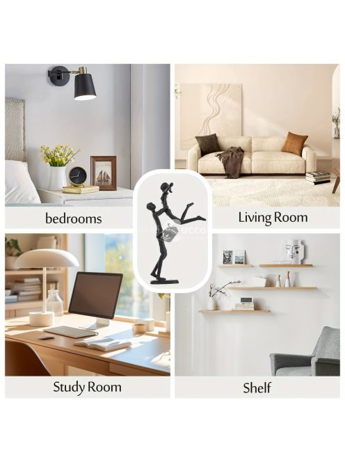 Elegáns Fekete Fém Szerelmes Szobor