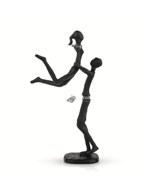 Elegáns Fekete Fém Szerelmes Szobor