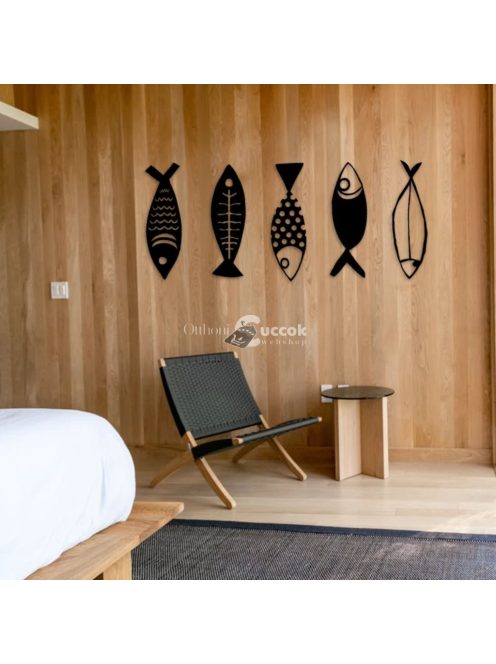 Halászati fém faldekoráció