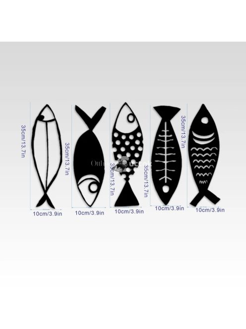 Halászati fém faldekoráció