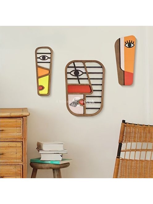 3db Boho stílusú geometriai függő falra való művészeti dekoráció